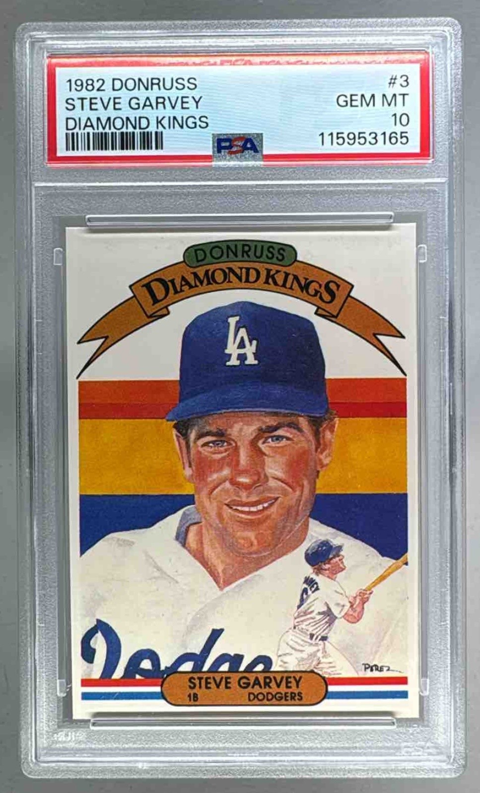 115953165 Steve Garvey 1982 Donruss #3 Diamond Kings PSA 10