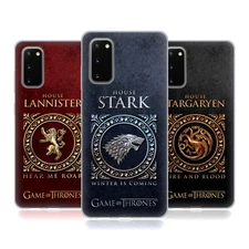 OFFICIAL HBO GAME OF THRONES METALLIC SIGILS SOFT GEL CASE FOR SAMSUNG PHONES 1