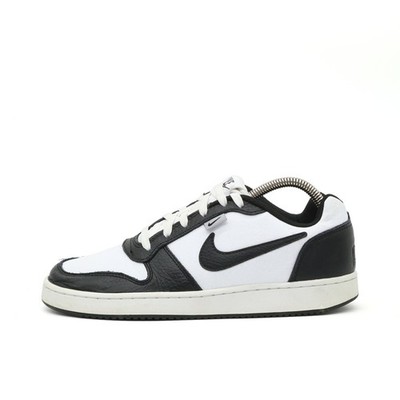 Nike Herren Court Vision Low Schuh Schwarz/Weiß Leder Low-Top Sneaker EU 40.5