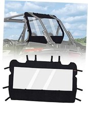 UTV Soft Rear Windshield -Polaris RZR Back Window - Durable, Easy Black