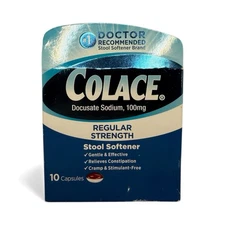 Colace Regular Strength Stool Softener - 100 mg - 10 Capsules