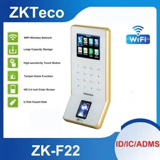 ZKTeco F22 TCP/IP WiFi 2.4'' Biometric Fingerprint Door Access Time Attendance
