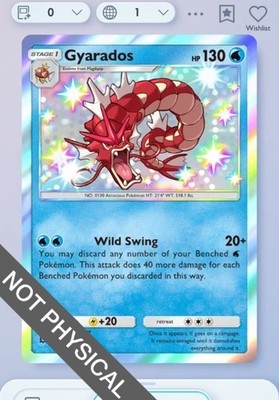Pokemon TCG POCKET - Gyarados Shiny 1 , Wisdom of Sea and Sky, English