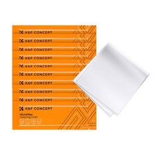 K F CONCEPT 10 Pack Microfiber Cleaning Cloths Washable 10 Pack-W, White