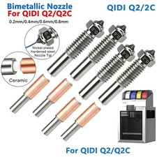 Nozzle For QIDI Q2/Q2C Bimetallic Hotend Nozzles 0.2/0.4/0.6/0.8mm Quick Removal