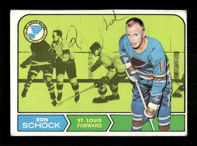 1968-69 Topps #118 Ron Schock signed autograph BXCP72