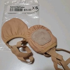 Dux Dance Canvas Half Sole Lyrical Turner Tan XS Extra Small Youth Modern Shoe