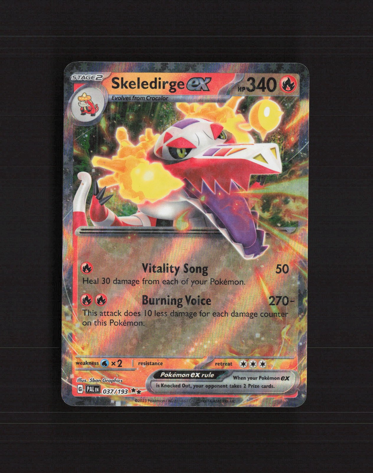 Skeledirge ex 037/193 Paldea Evolved Ultra Rare Holo Pokemon Card NM