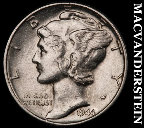 1944 Mercury Dime- Silver- Scarce Better Date No Reserve #J3952