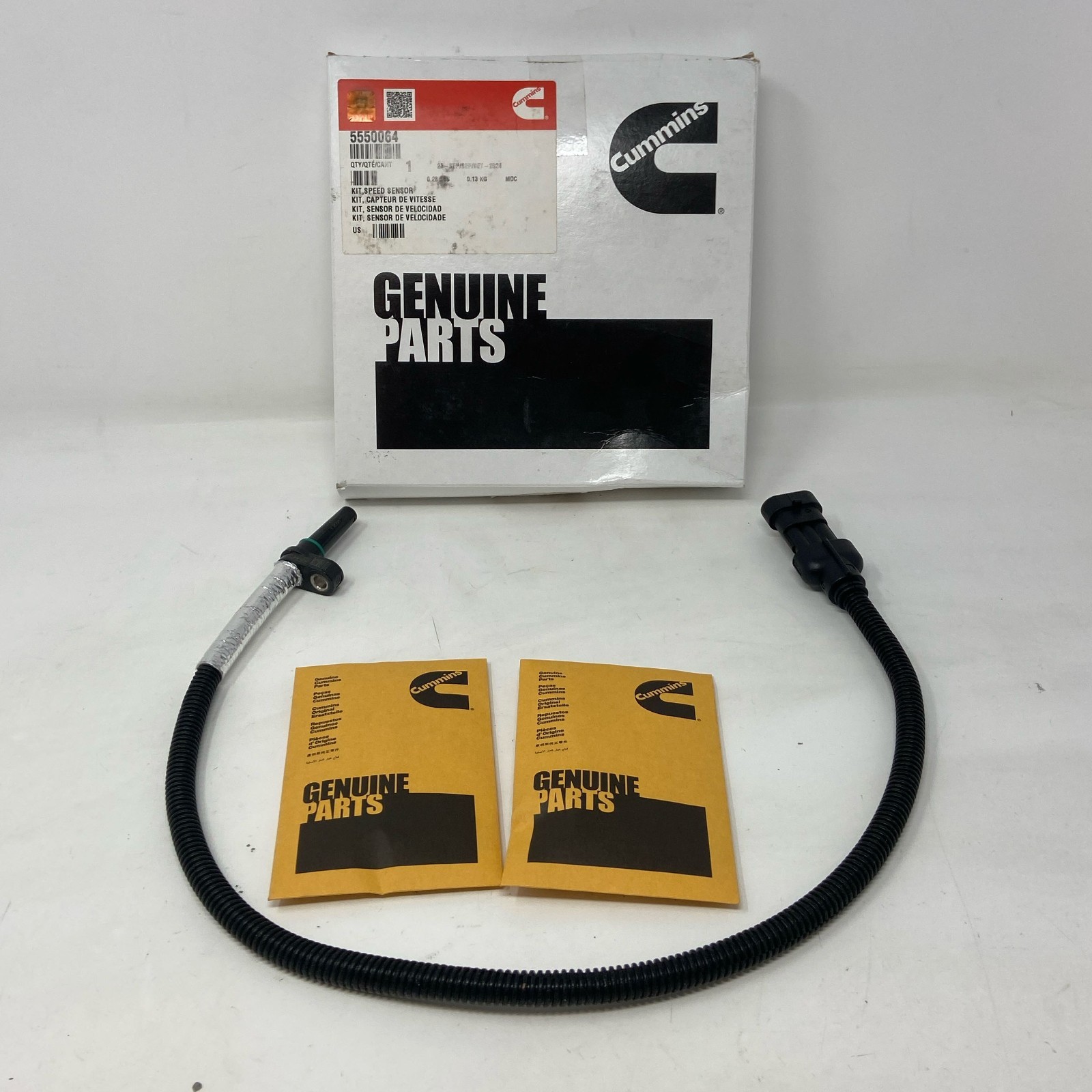 Cummins Genuine Speed Sensor Kit 5550064 for 6.7L ISB/QSB Engines - Black