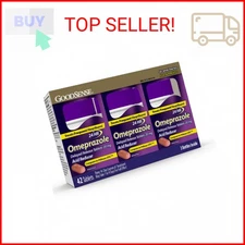 GoodSense Omeprazole Delayed Release Tablets 20 mg, Stomach Acid Reducer for Fre