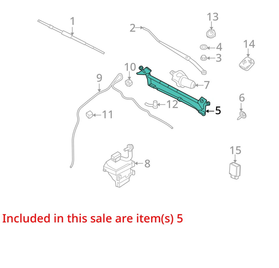 2009 Mercury Milan Windshield Wiper Transmission OEM 120K Miles - LKQ408415661 - Image 4 of 4