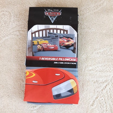Disney CARS Pillowcase NEW Lightning McQueen Reversible Pillow Case Beltline NIP