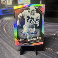 2025 Panini Prizm Black Dan Dierdorf Silver Prizm Auto #137