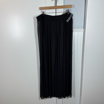 TA3 Ringy Sheer Slit midi maxi Skirty in black swimsuit coverup party sexy 3x 4x