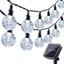 Moxled Solar Garden Lights Outdoor, 36Ft 60 LED Solar String Lights Waterproof,