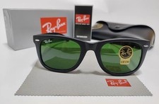 Ray-Ban RB2140 Wayfarer Classic Sunglasses Green Lens Black Frame 50-22 mm