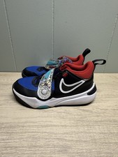 Kids Nike Team Hustle D 11 SE Black, Red, and Blue Size 13C