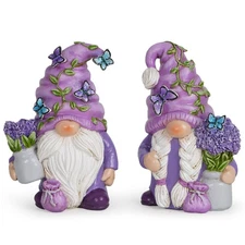 2PCS Lavender Dream Gnome Set - Purple Fragrance Wonderland Journey Spring Sw...