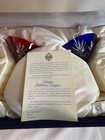 Faberge Odessa Cut to clear red/blue martini set in presentation box — photo 4