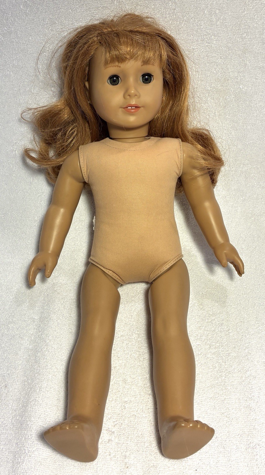 American Girl Truly Me 18 " Nude Doll Only - Red Hair/Green 