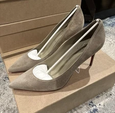 NIB Christian Louboutin KATE 85 Suede Heels Saharienne Beige 39