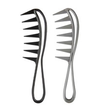 2Pcs Wide Tooth Comb for Wet Curly Wavy Thick Long Hair - Premium Plastic Grip f