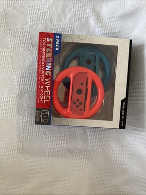 2 Pack Nintendo Switch Steering Wheel Joy-Con Controller Grips -Press Play Brand