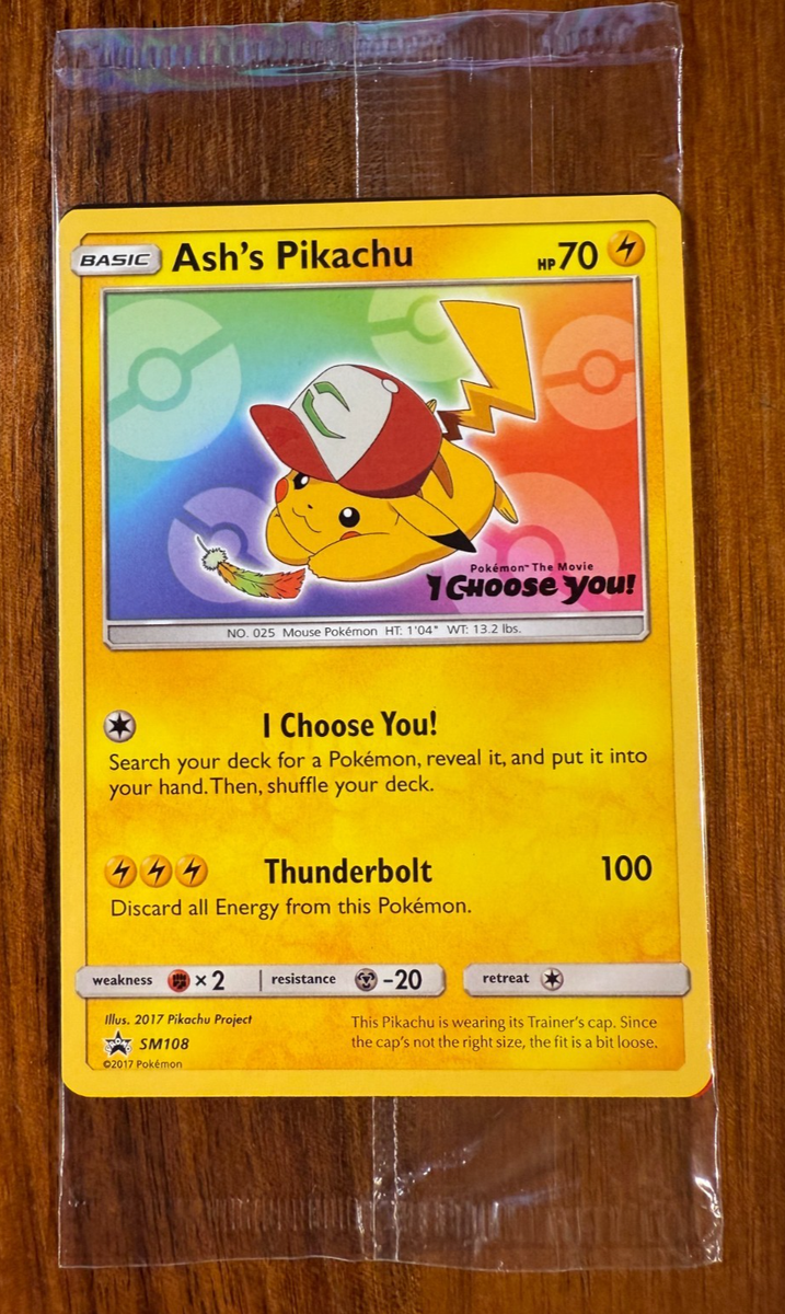 pokemon i choose you pikachu card Ash's Pikachu - SM108