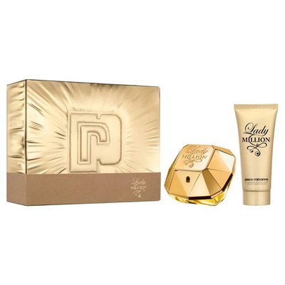 Paco Rabanne Lady Million 2 Pc Set EDP 2.7 oz, BL 3.4 Xmas Edition New Ib Box