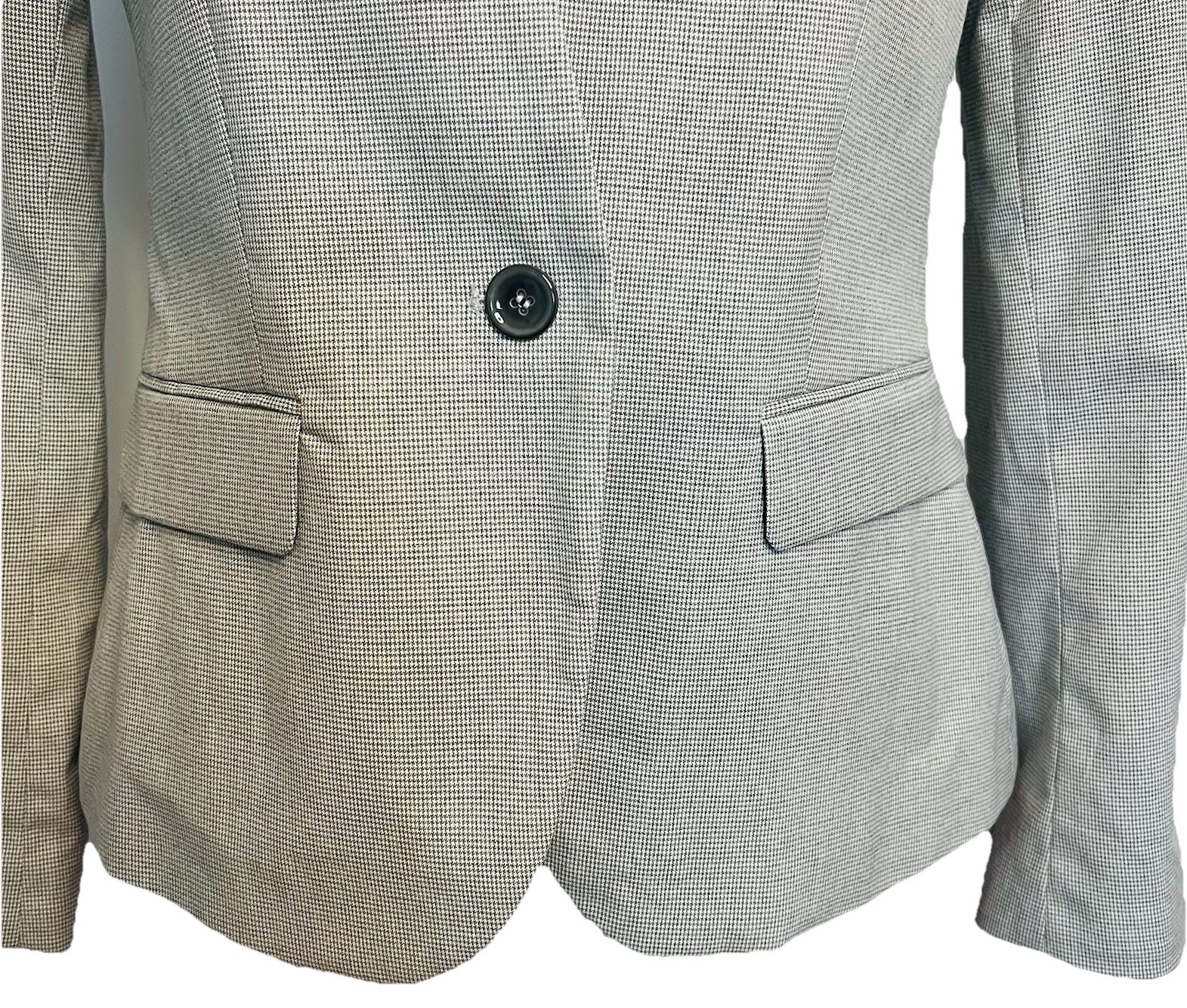 ZARA Blazer Jacket Basic Collection Womens Hounds… - image 9