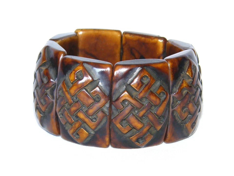 TOP ARMBÄNDER AUS BÜFFELKNOCHEN IN 4 DESIGNS  HANDARBEIT ARMREIF ARMBAND BONE - Bild 1 von 1