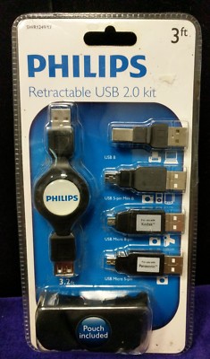 Philips retractable USB 2.0 kit 1oz (609585150706)