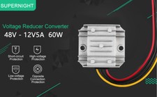 Waterproof DC 48V to DC 12V 5A 60W Converter Step Down Reducer Voltage Regulator
