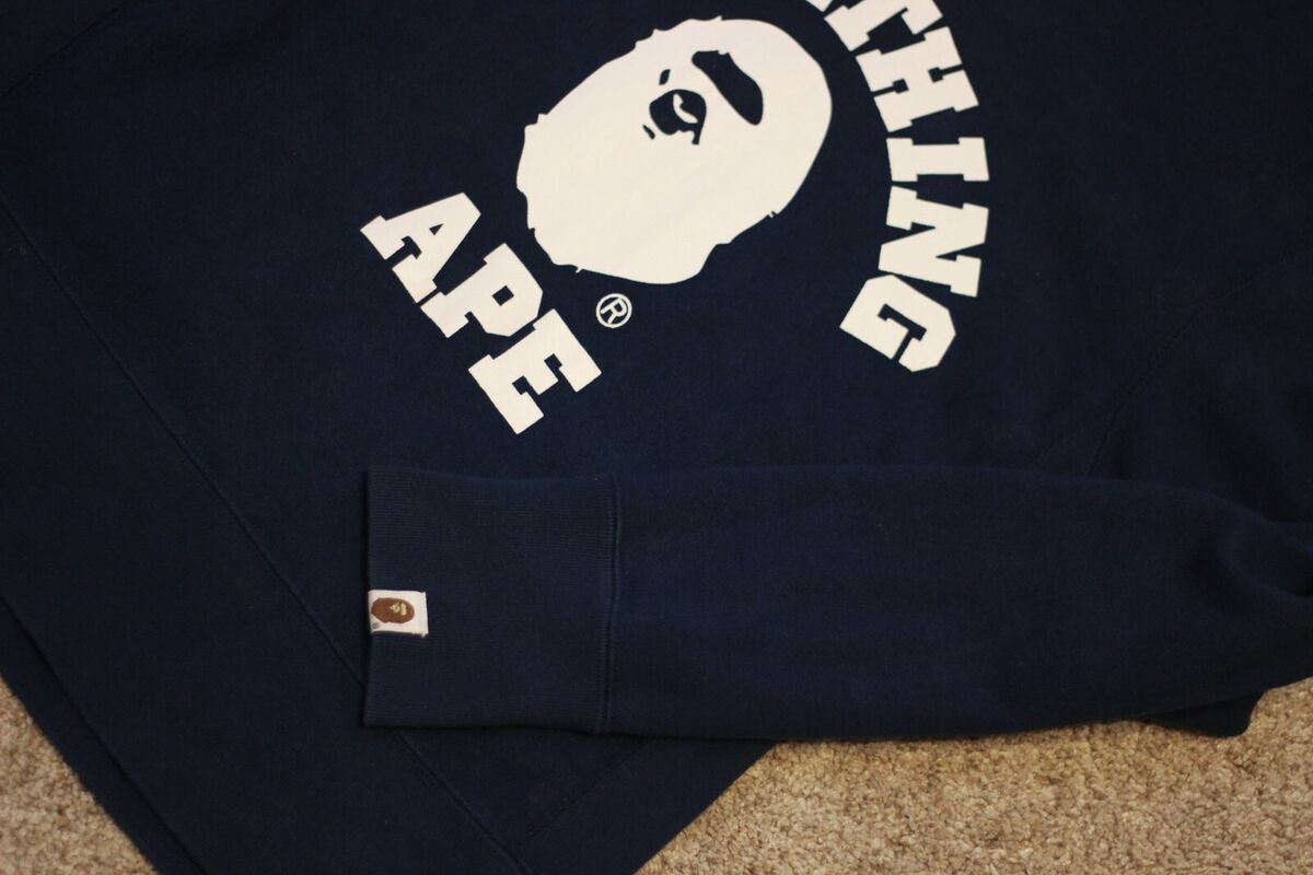 Bape College Crewneck Sweater Men Size Medium 100% Authentic Bape College Crewneck Sweater Men Size Medium 100% Authentic