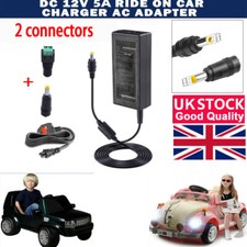 UK 12V 5A Adapter Charger For Kids Ride On Car Electric Toys AUDI TT RS R8 A3 Q5