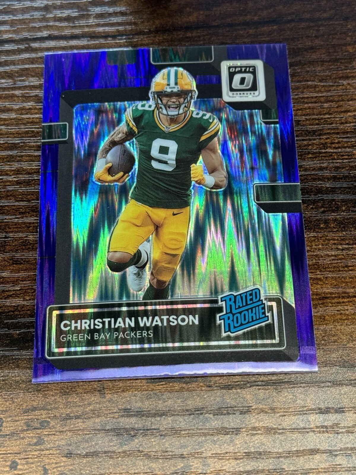 Christian Watson 2022 Donruss Optic Purple Shock #219 RC