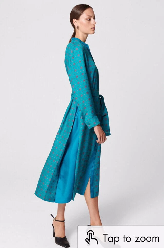 Escada Silk Foulard Print Dress Size 38 New 1595 eBay