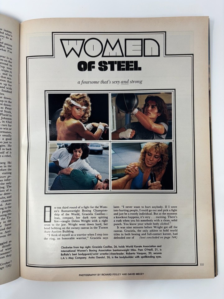 Playboy Magazine February 1984 • Playmate Justine Greiner • Women of Steel C | eBay