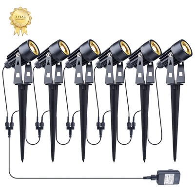Gartenbeleuchtung B-right 6 in 1 Gartenleuchte mit Erdspieß, 3W Gartenstrahler