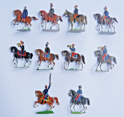 Plats d'étain - Zinnfiguren - 16 soldats prussiens divers