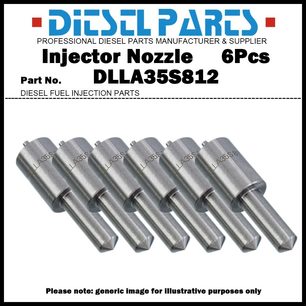 6Pcs Diesel Fuel Injector Nozzle DLLA35S812 for MAN 8.150 9.136
