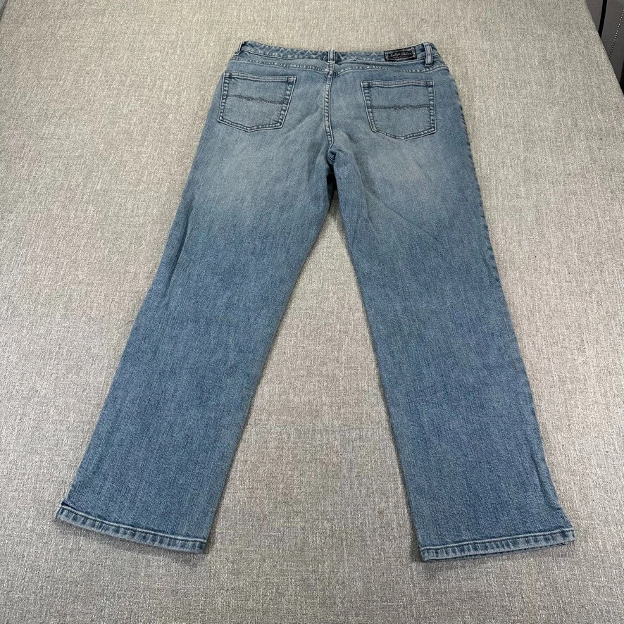 Pantalones de mezclilla Indigo Palms para mujer talla 8 azul recto elástico lavado claro Foto 4 de 4