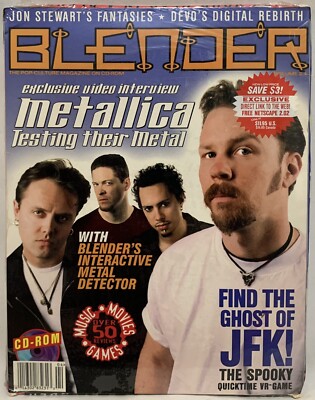 Blender CD-ROM Magazine Metallica Devo Jon Stewart Volume 2.4 Windows MAC NEW