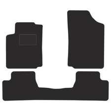 CI06-1 Satz Autoteppiche Velour STREAK Schwarz für Citroen C3 I 2003-2009 automa