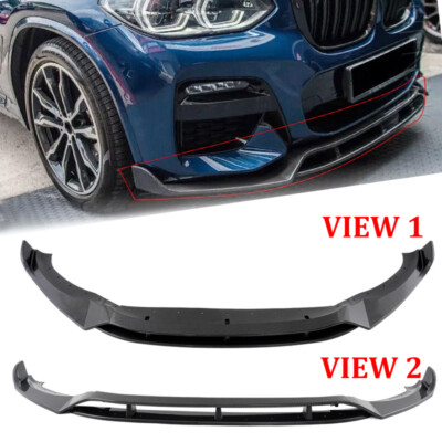 For BMW X3 X4 G01 G02 2018-2021 Front Bumper Lip Spoiler Splitter Carbon Fiber