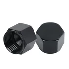 Lencool Racing 4AN 6AN 8AN 10AN Flare Cap Block off Fitting Plug Black 2 Pcs