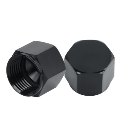 #ad #ad Lencool Racing 4AN 6AN 8AN 10AN Flare Cap Block off Fitting Plug Black 2 Pcs $9.28