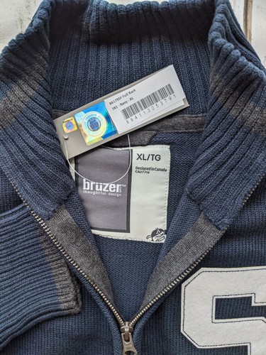 New Bruzer Penn State Nittany Lions Full Zip Sweater XS S M L NCAA Men - Picture 5 of 14