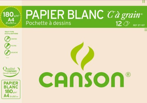 CANSON Zeichenpapier C à Grain, DIN A4, 180 g/qm (K2K)